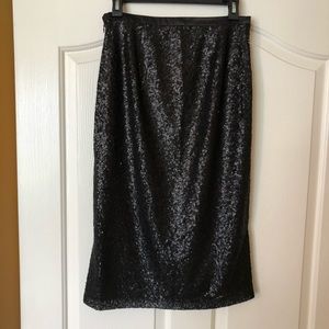 COPY - Black sequin midi skirt size 2 by The Limited